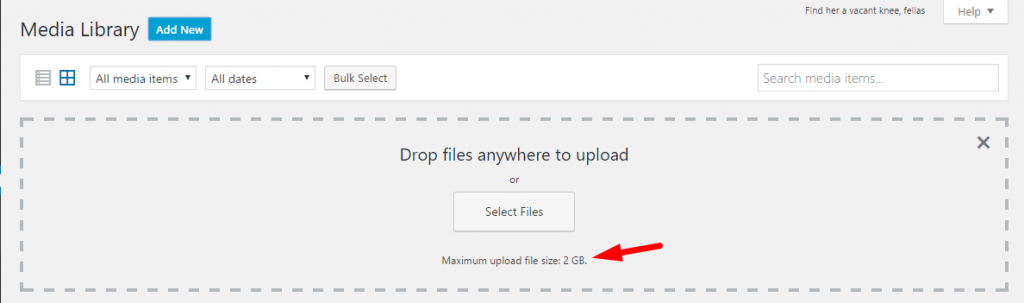 how to change upload file size limit in WP
